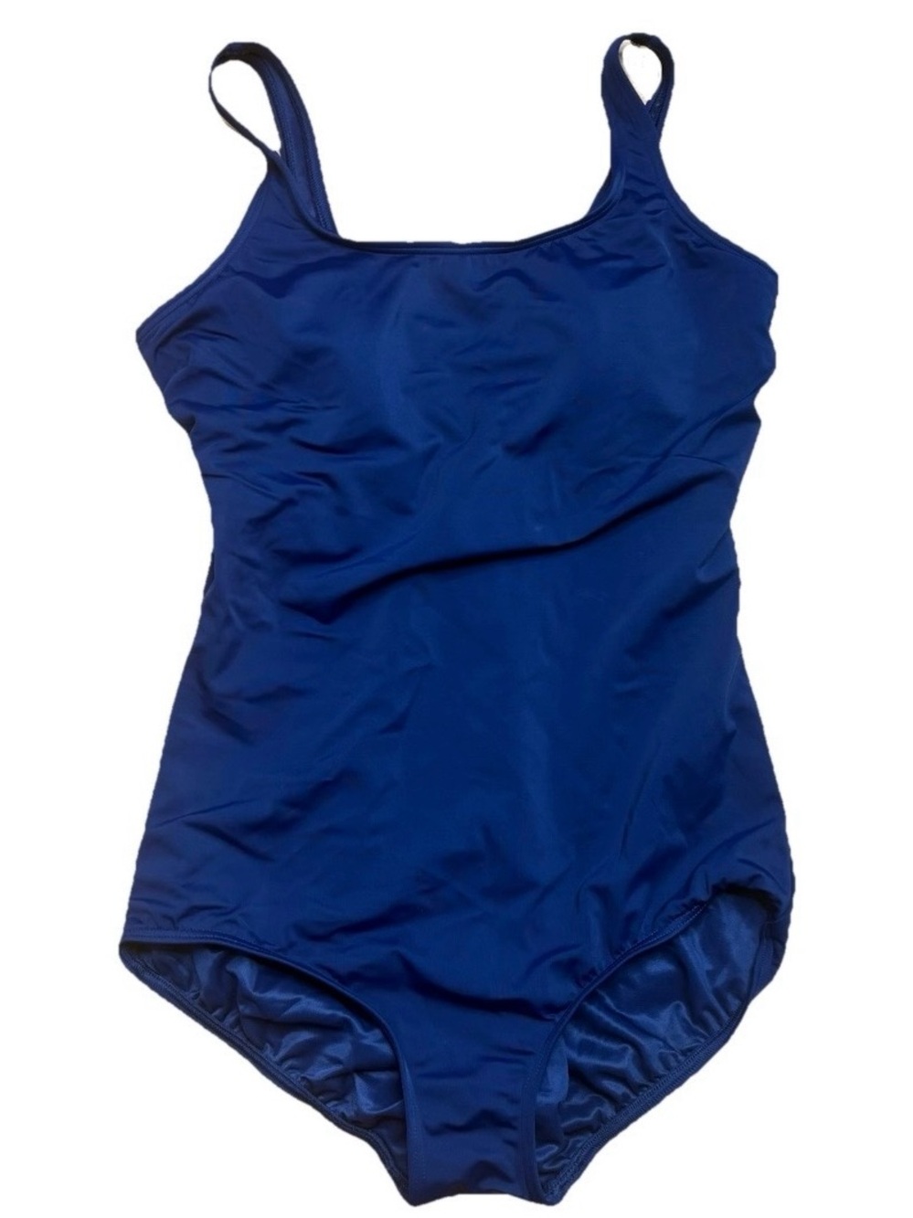 Lands End Navy Blue One Piece Swimsuit 8 DD